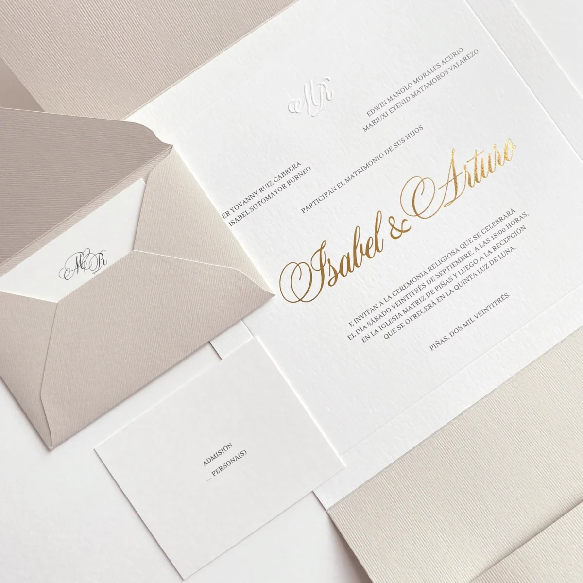 Invitación Clásica Isabel Premium
