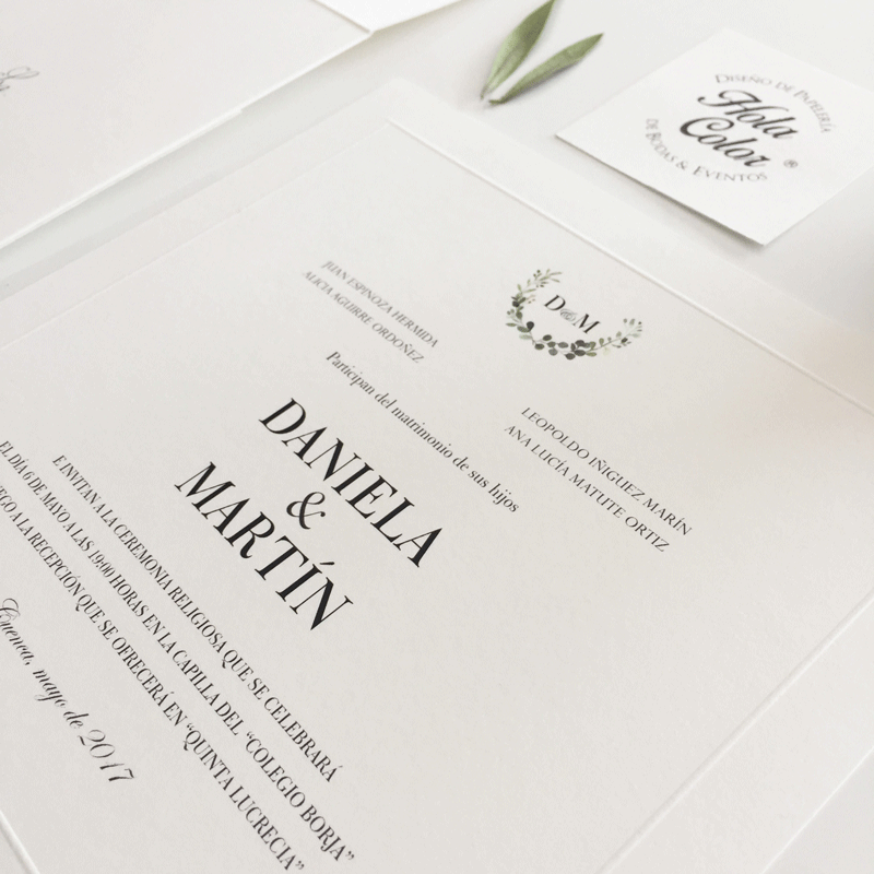 Invitación Emblema Aralia Premium
