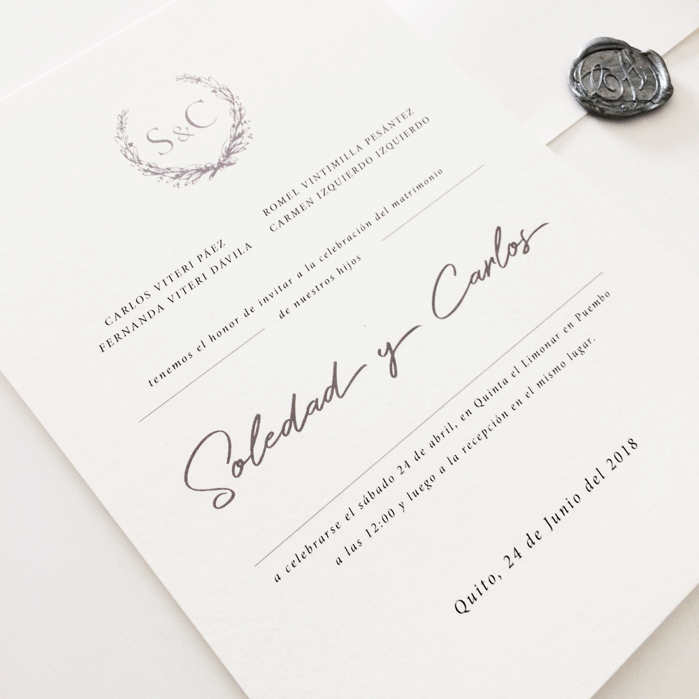 Invitación Monogram Imperial