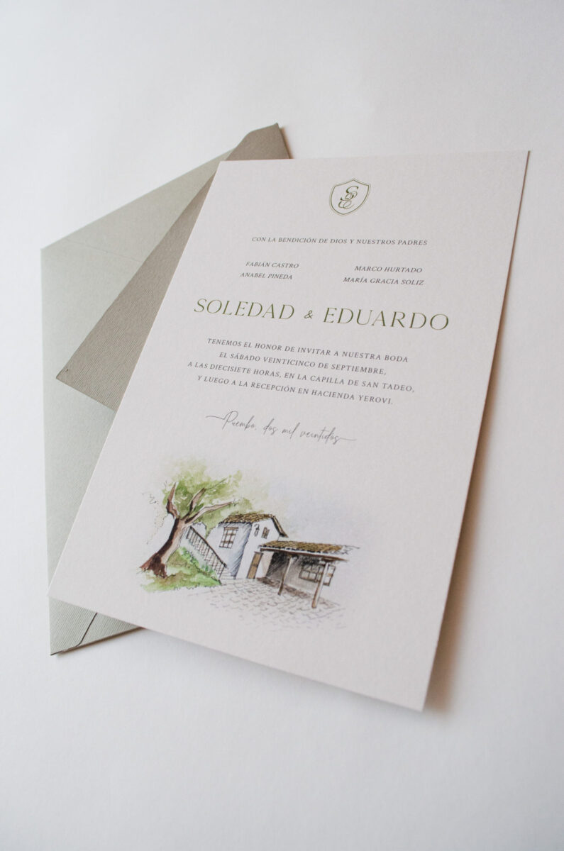 Invitación "Acuarela Hacienda"