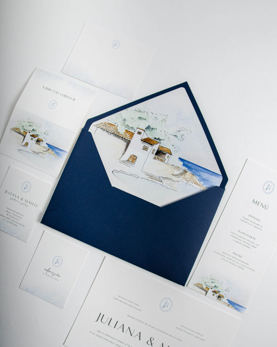 Invitación "Acuarela Playa"