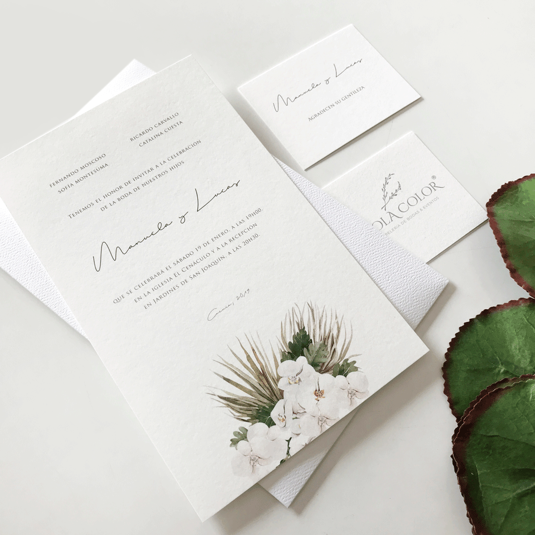 Invitación Spring Orquídeas Slim