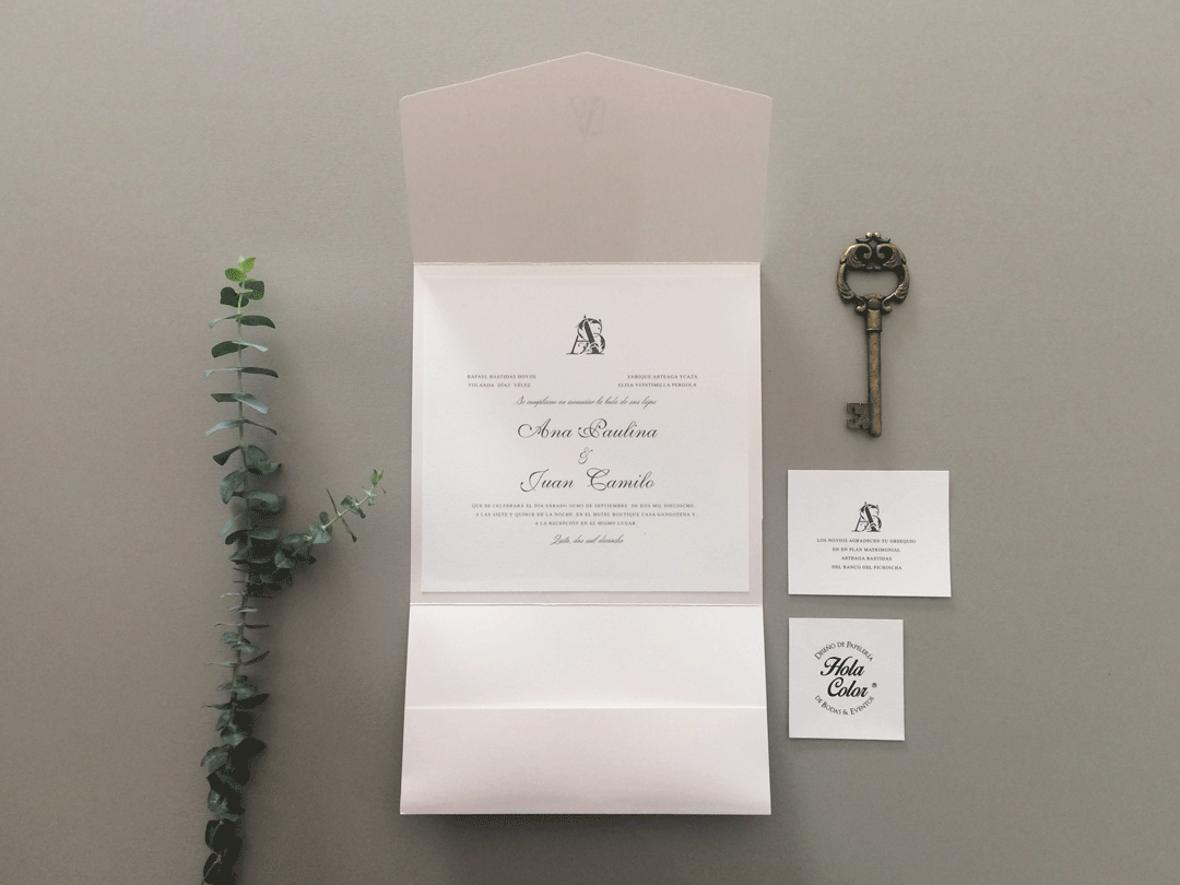 Invitación "Timeless Plegable"