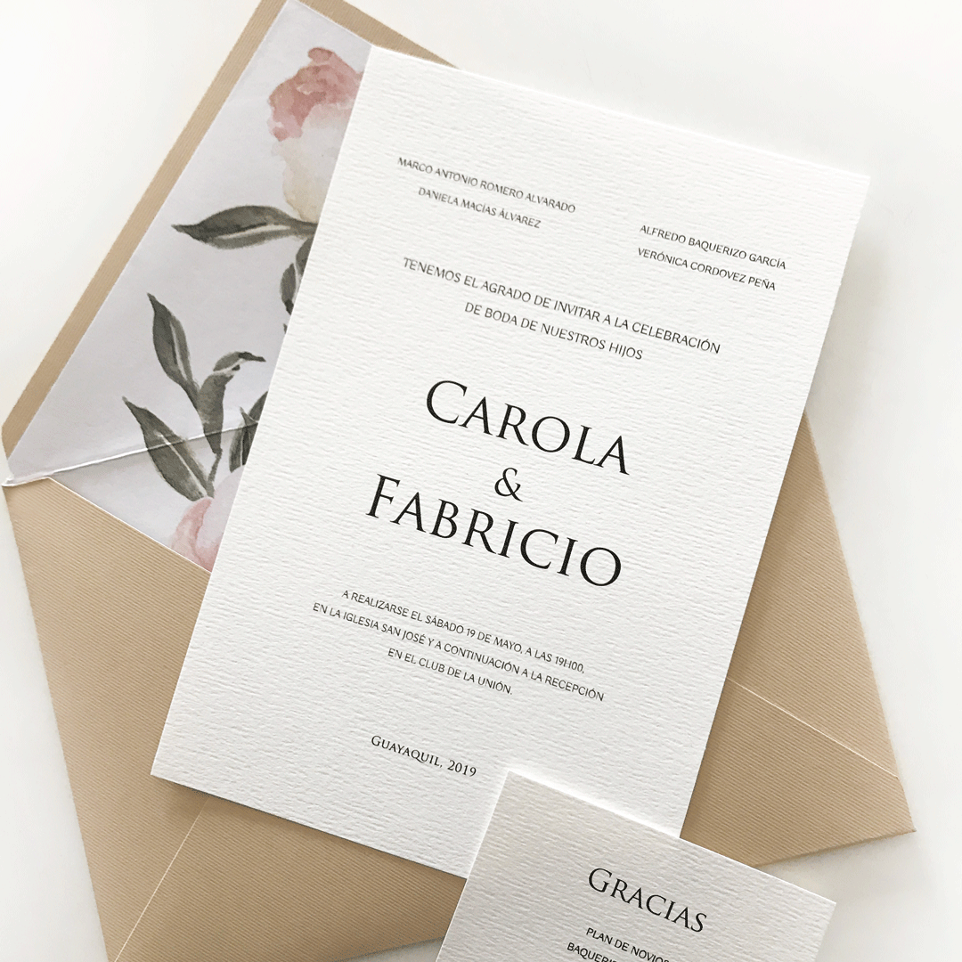 Invitación "Blush Light"