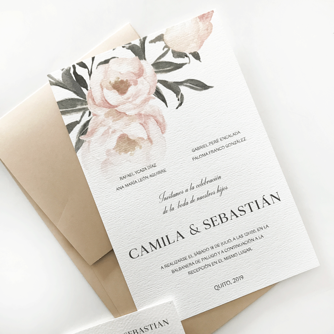 Invitación "Blush Slim"