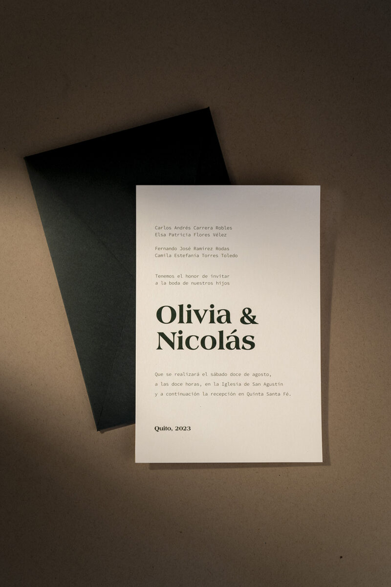 Invitación Olivia Light vertical
