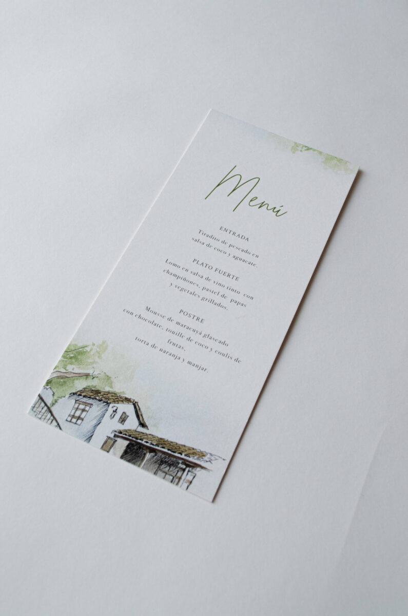 Menús "Acuarela Hacienda"