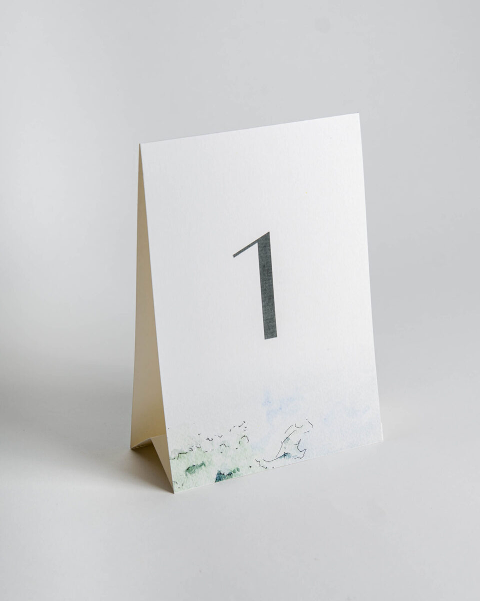 Números de Mesa "Acuarela Playa"