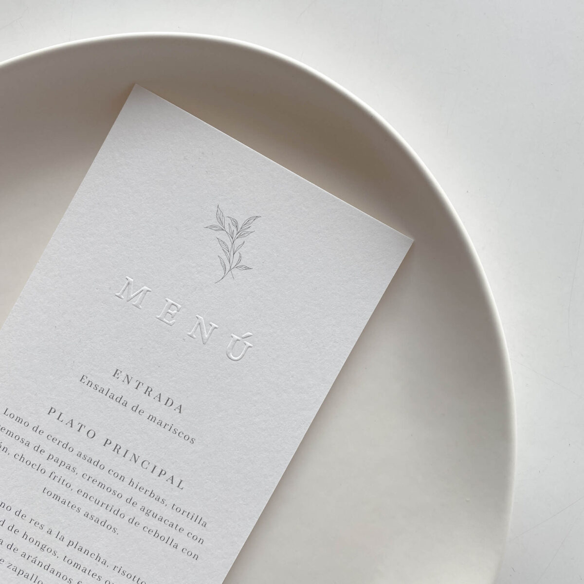 Menús "Bloom Dusty Blue"