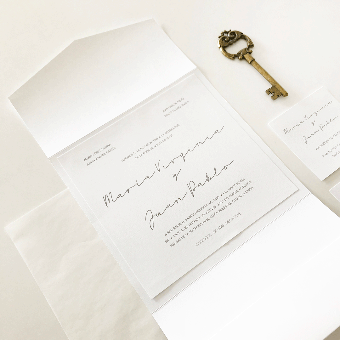 Invitación "Alba Plegable"