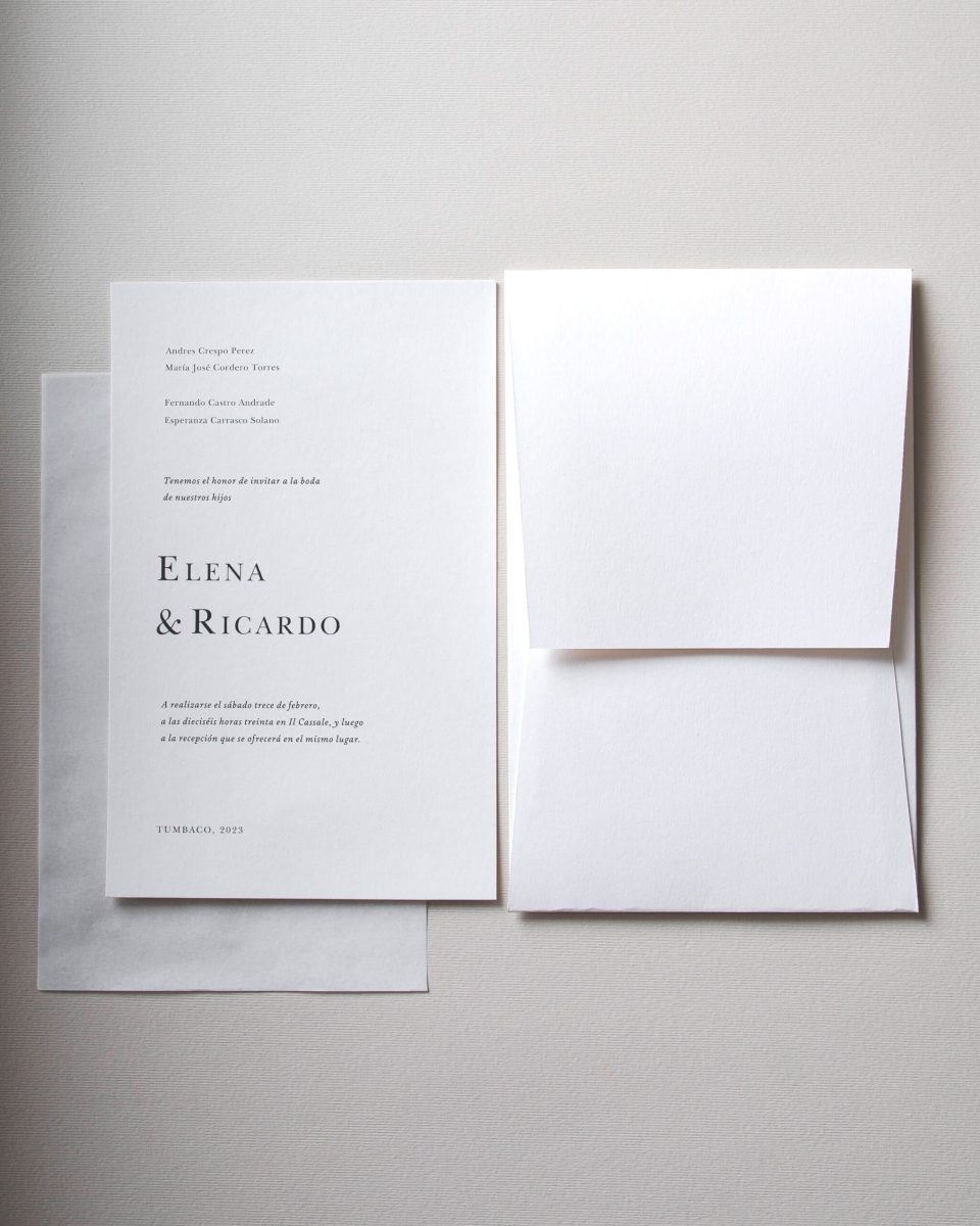 Invitación "Serenidad Slim"